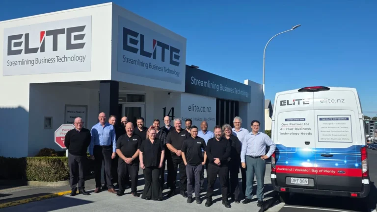 Elite Auckland team with new NZ Copiers team members