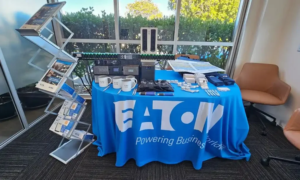 Eaton power management stand at Elite Open Day 2026 Hamilton