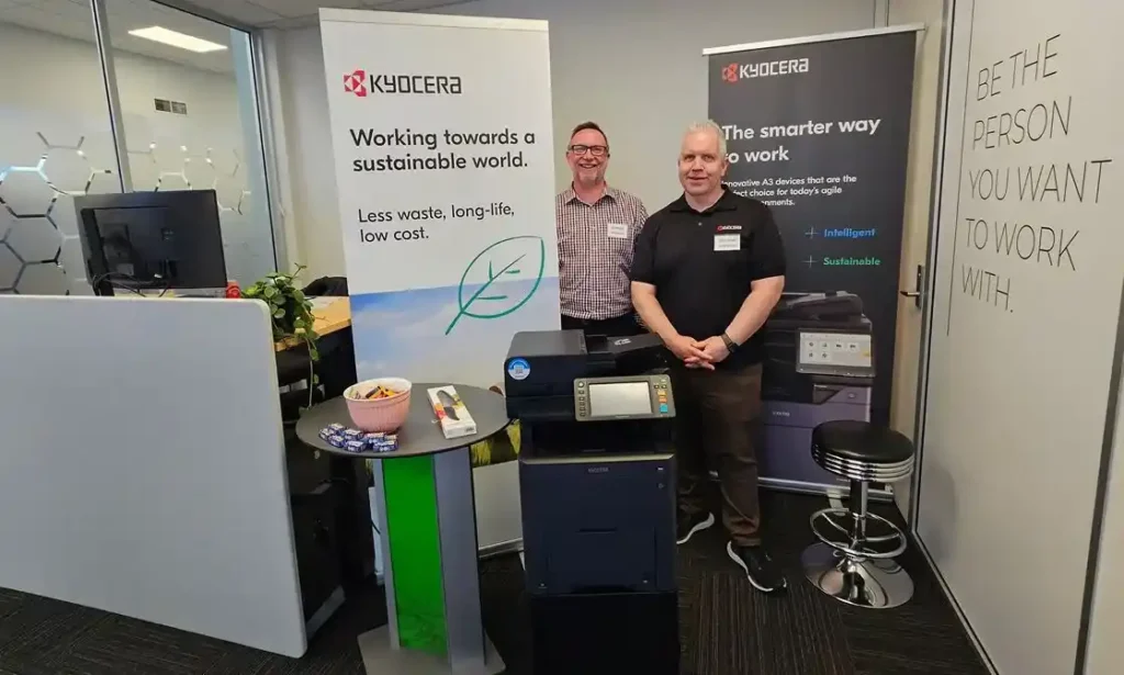 Kyocera document solutions stand at Elite Open Day 2026 Hamilton
