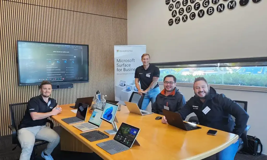 Microsoft 365 and Copilot demo stand at Elite Open Day 2026 Hamilton