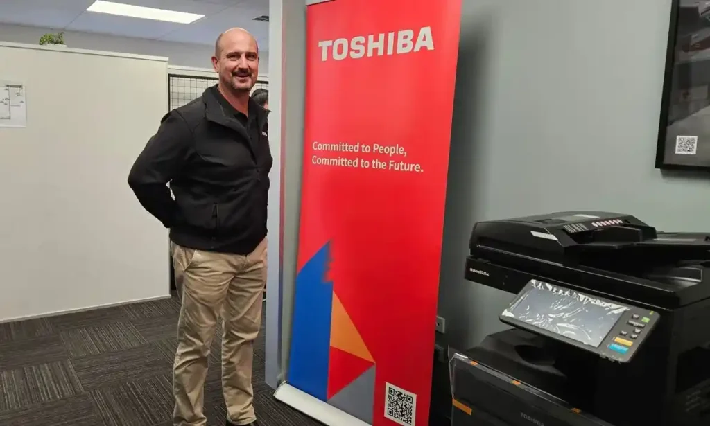 Toshiba print solutions stand at Elite Open Day 2026 Hamilton