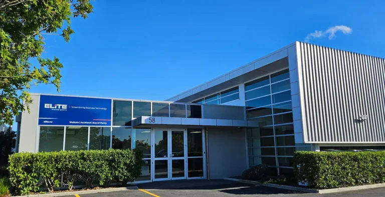 Elite Business Systems Hamilton office exterior at 58 Church Road Pukete